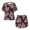 thumbnail image 4 of Naloa Snake And Rose Women's Short-Sleeved Pajama Set, Loungewear, Summer pajamas, Breathable Cozy - XX-Large, 4 of 9