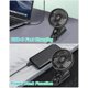 thumbnail image 5 of 1 ventilador portátil de mano (negro, 2500 mA) con carga USB y cubierta lavable desmontable, diseño plegable de 180°, 5 configuraciones de velocidad, perfecto para viajar Rojo Verde, 5 of 5
