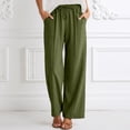 thumbnail image 6 of Palazzo Pants for Women 2026 Spring Elastic Waist Wide Straight Leg Loose Flowy Casual Work Pants Slacks with Pockets, 6 of 8