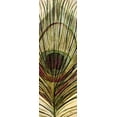 thumbnail image 2 of Josefina 7x14 White Modern Wood Framed Museum Art Print Titled - Peacock Feather II, 2 of 4