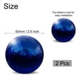 thumbnail image 2 of 2 Pcs Boule Réfléchissante 2,5 Pouces 63mm Sphère Polie Boule Creuse Bleu Profond, 2 of 7