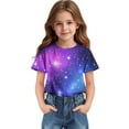 thumbnail image 5 of Piuwrlz T-Shirts Tops for Kids Girls Short Sweatshirt Sleeve Purple Size 7 Years, 5 of 9