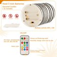 thumbnail image 5 of Yayeee Flameless Candles with Remote Flickering Battery Operated Multi Color Changing, Black Stripes, 5 of 7