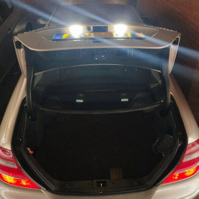 2Pcs LED License Plate Lamp Replacement for Mercedes Benz W204 W212 W216 W221 W207