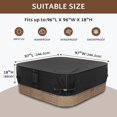 thumbnail image 2 of Housse de SPA Extérieure Imperméable et Résistante aux Intempéries 85 x 85 Pouces Compatible 84 x 84 Ou 83 x 83 Ou 82 x 82 Ou 7 Pieds x 7 Pieds Carrée 600D Protecteurs Robustes Capuchon de Protection, 2 of 6