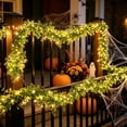 thumbnail image 3 of Green Twig Lighted Garland 70.87 Inches Warm White String Lights Farmhouse Porch Gazebo Decor for Halloween Fall Harvest Spooky Holiday Party Decorations, 3 of 8