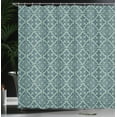 thumbnail image 4 of Ambesonne Retro Shower Curtain, Art Antique Victorian Floral, 69"Wx84"L, Slate Blue, 4 of 5