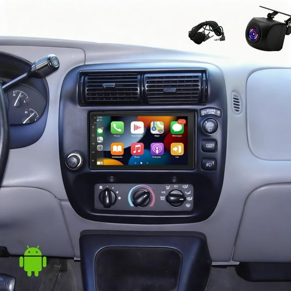 Molaner Android 13 Car Stereo 7 inch for Mercury Mountaineer 1997-2001 Fit for Carplay Android Auto Support GPS Navi WiFi Bluetooth, 2 32G