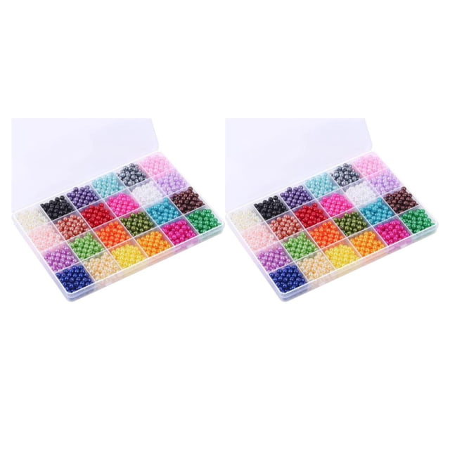 Guardoinrt 1680x Safe And Skin-friendly Beads Set For DIY Handcraft Wide Threading Holes ABS Made 2Set