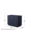 thumbnail image 3 of Wyndham Collection Miranda 42" No-Sink Wood Single Bathroom Vanity in Blue/Gold, 3 of 4