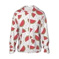 thumbnail image 2 of Lsque Hand Drawn Watermelon UPF 50+ Lightweight Sun Protection Men's Women's Long Sleeve Shirt, Hoodie Performance -Small, 2 of 9