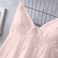 thumbnail image 6 of Lenpel Nightgown with Built in Bra for Women Lace V Neck Spaghetti Strap Sleepwear Mini Dresses Fashion Ruffle Trim House Pajama Dresses, 6 of 7