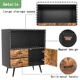 thumbnail image 4 of Furmax Accent Cabinet with Door & 2 Drawers, Floor Storage Cabinet with Shelf for Living Room, Bedroom, Home Office, Rustic Brown, 4 of 9