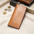 thumbnail image 4 of bestolf Men Slim Long Wallet Bifold Card Holder Wallet with ID Window Minimalist Card Wallet Gift for Father Husband (Dark Coffee ), 4 of 8