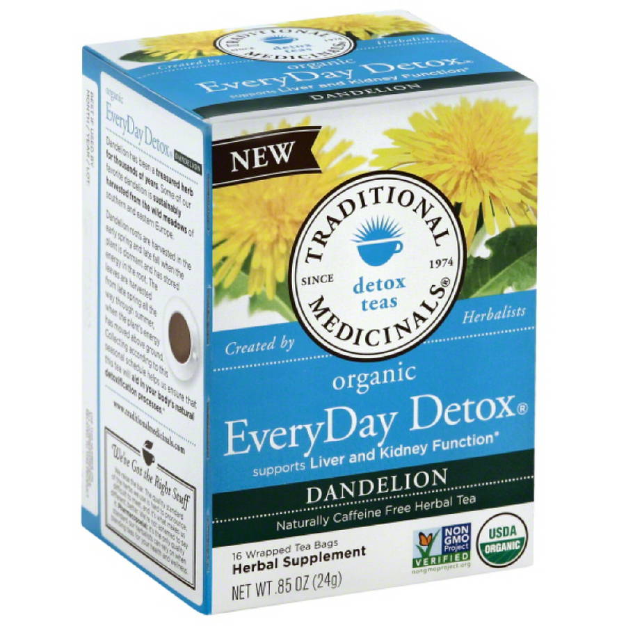 Traditional Medicinal Organic Every Day Detox Dandelion Tea, 16 count