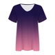 thumbnail image 4 of Fiudx Camisas para Mujer Camisetas Holgadas de Manga Corta con Cuello En V Informales con Estampado de Moda para Mujer, 4 of 5