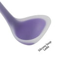 thumbnail image 3 of 8.3 Inch Silicone Soup Ladle Spoon Restaurant Kitchen Scoop Utensil Cooking Supplies Purple, 3 of 7
