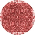 thumbnail image 1 of Ahgly Company Machine Washable Indoor Round Abstract Red Modern Area Rugs, 6' Round, 1 of 4