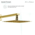 thumbnail image 7 of Concorde Single-Handle 1 Spray 8" Wall Mounted Fixed Shower Head in Brushed Gold (Valve Included), 7 of 7