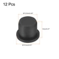 thumbnail image 2 of Uxcell High Temp Silicone Plug Mount Dia 12.5mm/0.49 inch t Shaped Rubber Stopper Hole Plugs for Powder Coating Plating Waterproof Plugs Sealing Plugs Black Pack of 12, 2 of 7