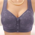 thumbnail image 6 of Breezora Women's Senior Friendly Front Close Bra Comfort Soft Fabric Full Coverage Undergarment Easy Wear Design Daily Essential Wear 48 Size Purple, 6 of 7