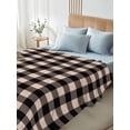 thumbnail image 5 of Twin Flat Sheet 66"x96", Black Plaid Soft Lightweight Bedding Flat Sheets Only, Vintage Country Gray Buffalo Check Gingham Brushed Microfiber Top Bed Sheet, Breathable StainResistant Bedsheets, 5 of 9