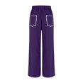 thumbnail image 5 of Womens Barrel Wide Leg Pants Plus Size Drawstring Waist Sweatpants 2025 Fall Winter Casual Trousers With Pockets, 5 of 7