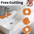thumbnail image 3 of Logiee Orange Glitter Print Kitchen Sink Splash Guard Faucet Mat for Splash Guard Behind Faucet Drip Catcher for Kitchen,Bathroom,Sink Mat,Dish Drying Mat,Bathroom-15" X 5.5", 3 of 7