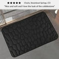 thumbnail image 6 of Evideco French Home Goods Memory Foam Bath Mat Black Pebble Design 32x20, 6 of 11