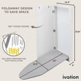 thumbnail image 2 of Mueble de pared para tabla de planchar Ivation con espejo, color blanco, 2 of 8