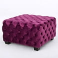thumbnail image 2 of Christopher Knight Home Jaymee Velvet Ottoman, Fuchsia, 2 of 10
