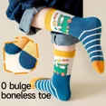 thumbnail image 6 of Everyday Wear Mid Cut Socks For Toddler Boys Kids Soft Crew Socks, Bright Colors Fun Patterns Children'S Socks 5Pair Value Pack, 6 of 7