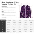 thumbnail image 5 of Gaeub Purple Snow Flakes Men's and Women's UPF 50+ Long-Sleeved Sun Protection Clothing, Fishing Shirt Long Sleeve Zip-Large, 5 of 7
