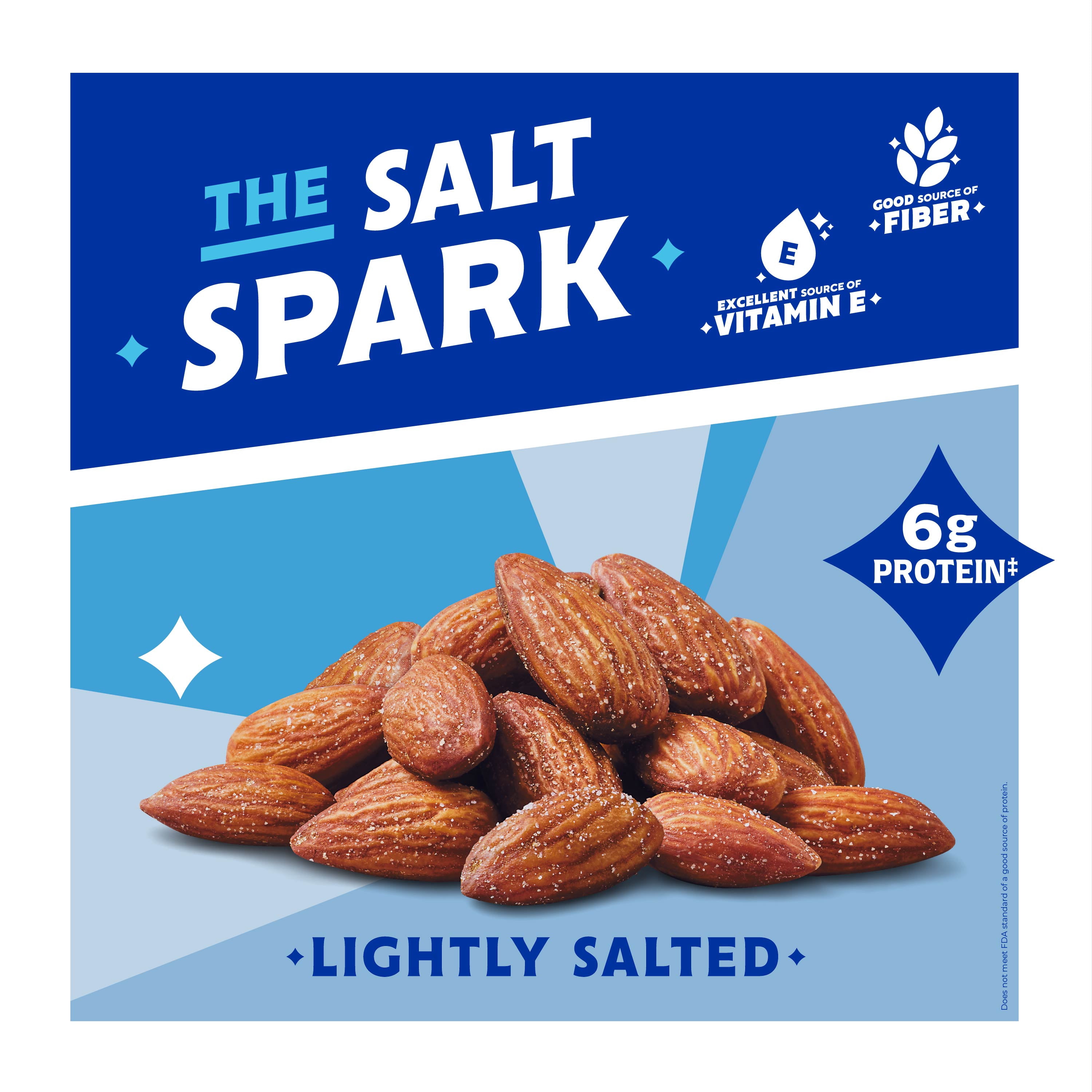 (6 pack) Blue Diamond Almonds, Lightly Salted Snack Almonds perfect for lunches and on-the-go, 25 oz.