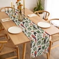 thumbnail image 3 of Farmhouse Parrots Table Runner 36 Inches Long Farmhouse Dress Scarves, Spring Summer Botanical Leaves Burlap Dining Tablerunner for Coffee Table/Kitchen Island/Party Décor, Small 13" x 36", 3 of 8