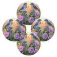 thumbnail image 2 of 15.4inch Round Placemats, DIY Printing Design, Suitable for Kitchen, Table Party Decoration Two Blue Birds, 2 of 7