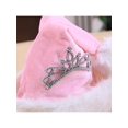 thumbnail image 6 of Merry Christmas Hat New Year Velvet Cap Pink Crown Santa Claus Hat For Kids Children Adult Holiday Party Gift Decoration, 6 of 11