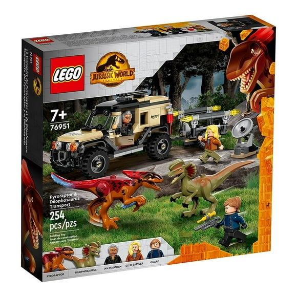 Set LEGO Jurassic World Transporte del Pyrorraptor y el Dilofosaurio 76951