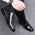 thumbnail image 4 of Zapatos formales de cuero para hombre, zapatos de moda informales de negocios, zapatos formales de cuero, 4 of 5