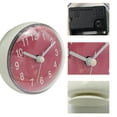 thumbnail image 3 of Mini suction cup wall clock bathroom anti-fog waterproof clock kitchen bathroom clockPink:;:;, 3 of 7