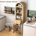 thumbnail image 2 of Fiogmub Tall Storage Cabinets with Doors and Shelves, Narrow Tall Linen Cabinet with Drawer, 2 of 8