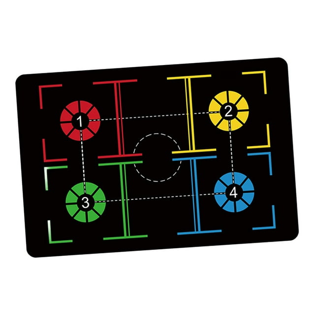Almencla Basketball Training Mat Anti Slip Silent Basketball Footstep Mat Dribble Aid Red Yellow
