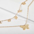 thumbnail image 5 of Women's Necklace Multi-Element Gold Butterfly Pendant Necklace Gold Simple Boho Butterfly Adjustable Necklace Female Butterfly Delicate Layered Choker Necklace, 5 of 5