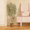 thumbnail image 5 of 7ft Fake Plastic Olive Tree in Pot, Pre Potted Faux Greenry Plant for Home Decor Office House Living Room Indoor Outdoor, Big Fake Plants Fake House Plants, 5 of 6