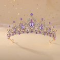 thumbnail image 4 of Corona de boda para novia - Tiara de princesa de pedrería para mujer - Corona de reina - Corona de boda hecha a mano - Accesorios para el cabello - Corona de tiara, 4 of 5