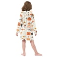 thumbnail image 4 of FORMRS Niños Bathrobe Unisex Hooded Robe Soft Plush Pajamas Sleepwear, Size 2-3T, Minimalist Geometric Pattern, 4 of 7