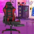 thumbnail image 2 of Posh Living Mari Adjustable Faux Leather & Plywood Game Chair in Red/Black, 2 of 8