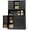 Black, variant on Lofka 67" Tall Pantry Cabinet for Kitchen Storage - 15 Shelves, 5 Doors, Microwave Shelf & Drawer, Freestanding Organizer Can Be Used as Coffee Bar Cabinet