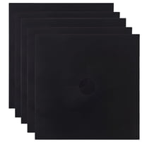 ACDANC 5pcs Square Stove Burner Covers Gas Stove Burner Covers Non Gas Range Protectors Liners Mat Stovetop Covers Reusable Black 27x27x0.08cm