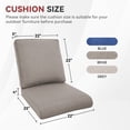 thumbnail image 2 of Planntonneo Outdoor Wicker Furniture Cushion Set, 25 x 22 x 4 Deep Seat Patio Chair Cushions, Grey, 1 Set, 2 of 5